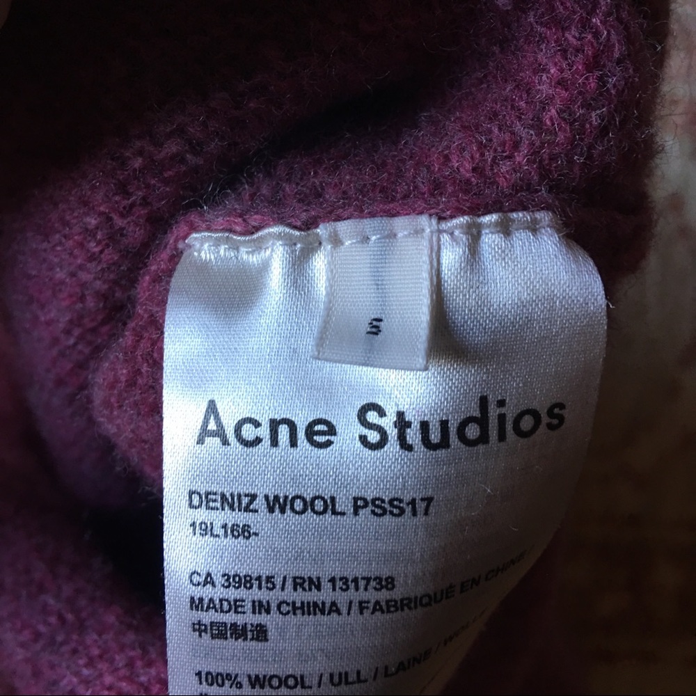 LIKE NEW ACNE STUDIOS DENIZ WOOL SWEATER - Picture 5 of 8